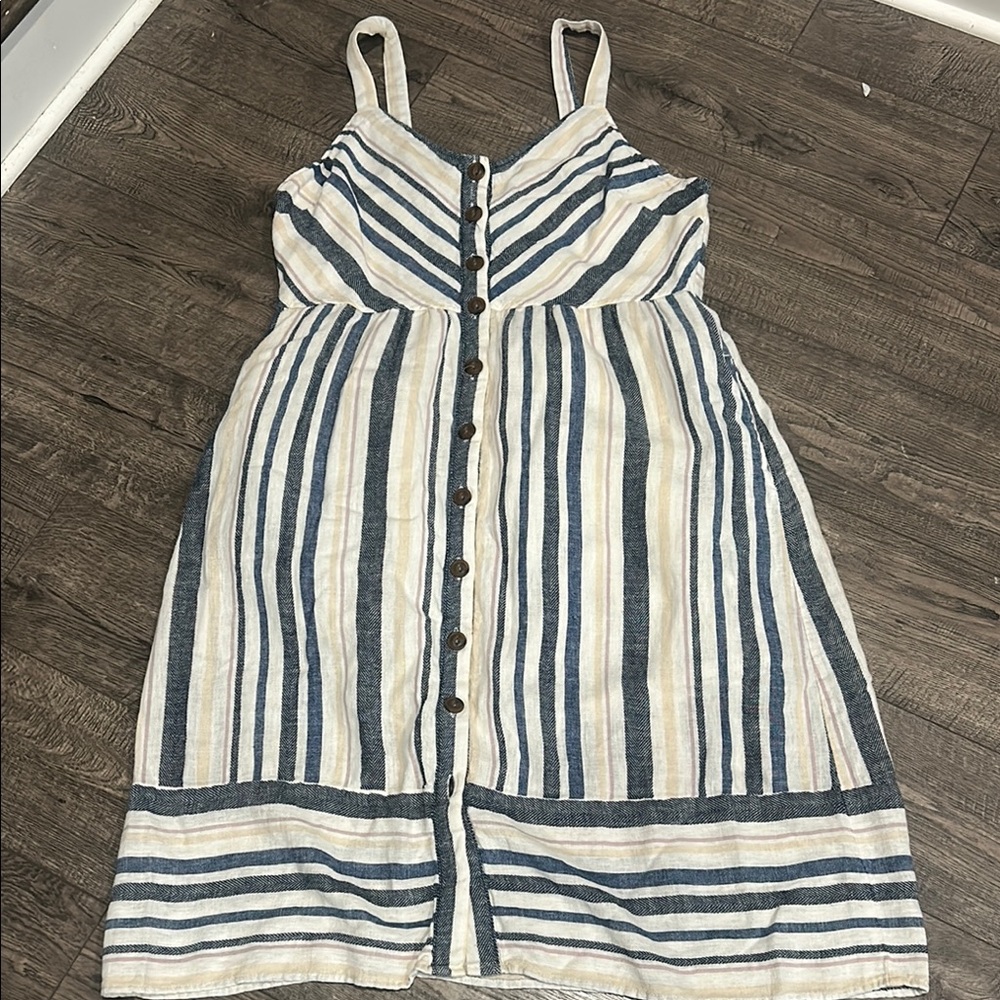 Universal Thread Blue and White Buttoned Sundress